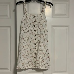 Small white dress with pink and blue flowers